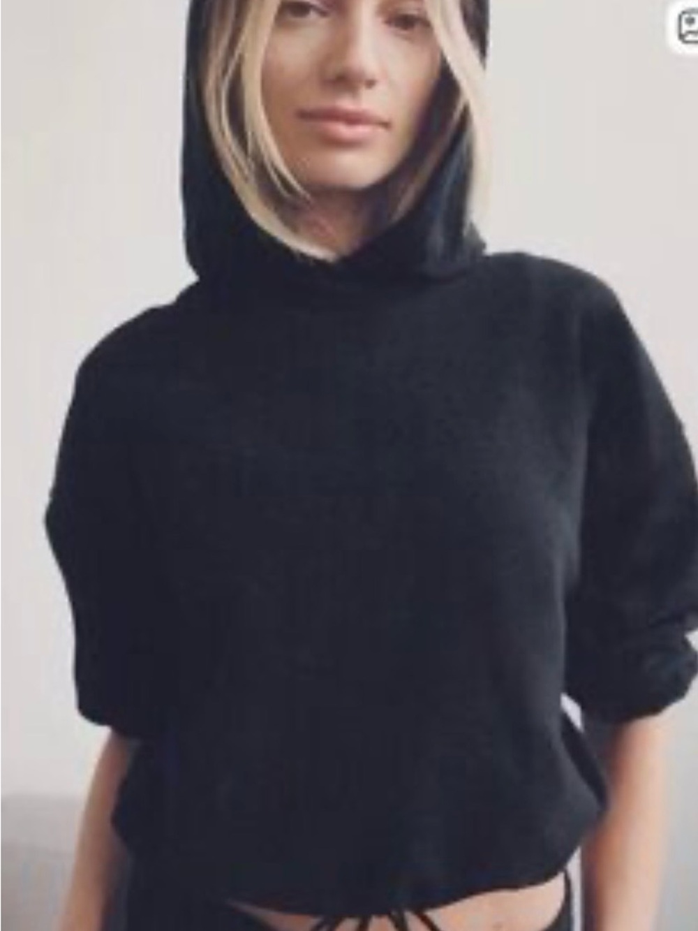 NWT the Group Babaton Vanguard drawstring hoodie, XS, heather black